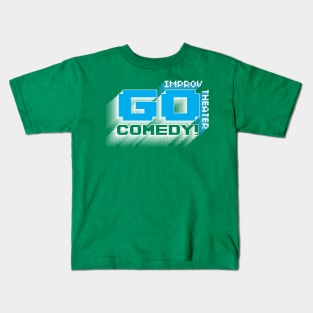 Go Comedy 8 bit logo Kids T-Shirt